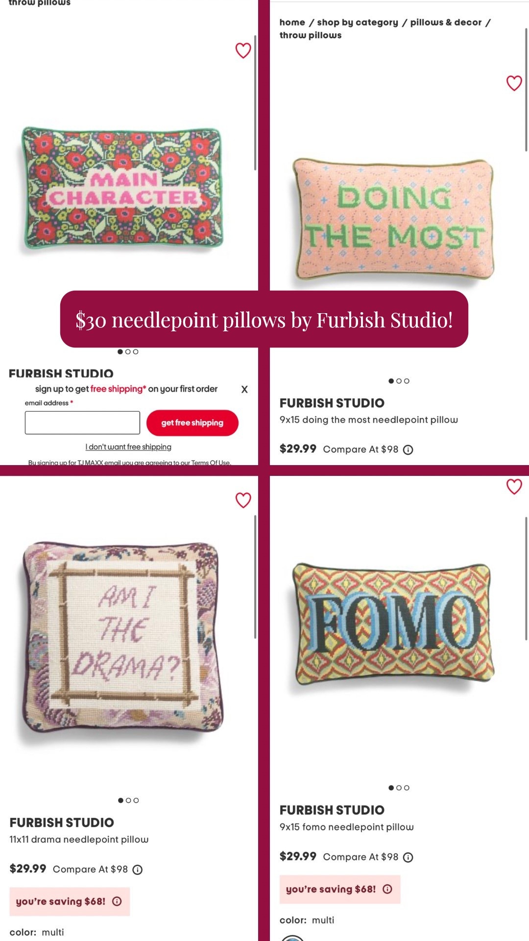 Some of my favorite needlepoint pillows are at TJ maxx rn! 

#LTKmomlife #LTKSaleAlert #LTKHome