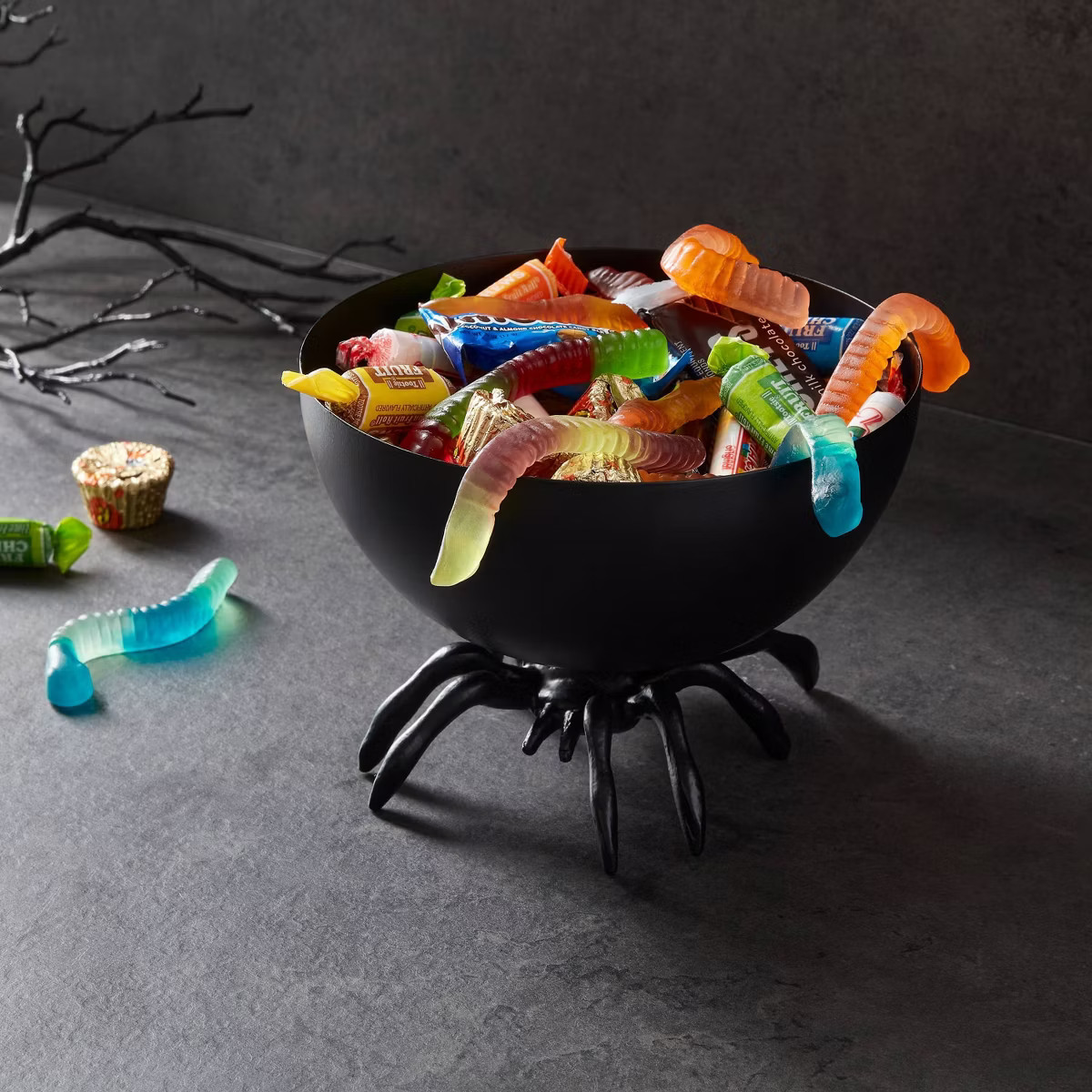 Halloween Spider Metal Candy Serving Bowls Black - Threshold™ | Target