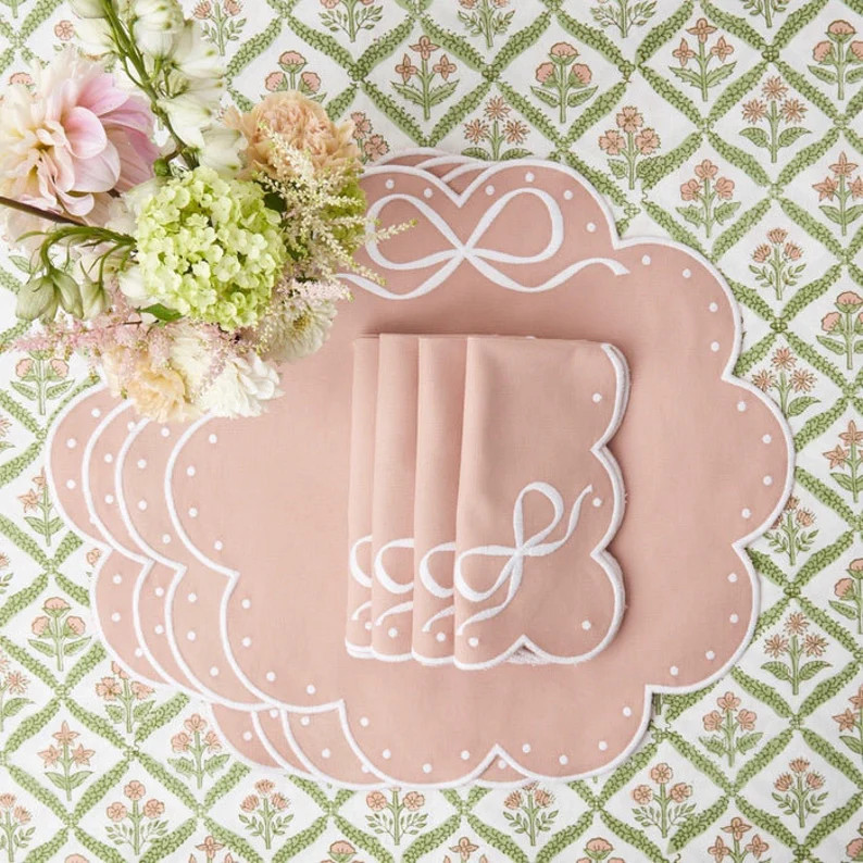 Green French Tablecloth Cover Block Printed Tablecloth Floral | Etsy | Etsy (US)