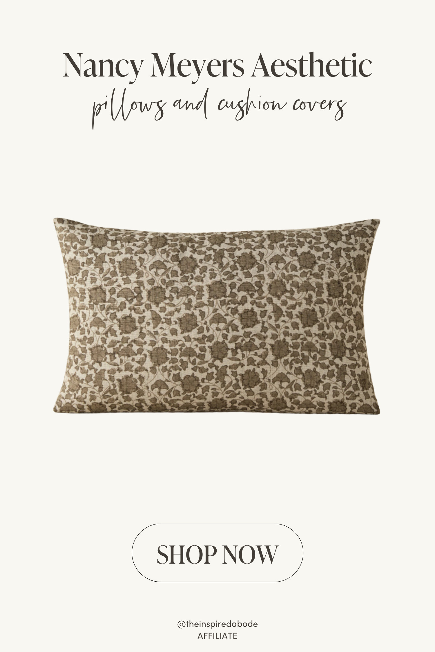 This soft, washed linen pillow elevates any sofa or chair with relaxed polish – and a distinct Nancy Meyers aesthetic feel 🤍 Classic tones and cool texture with a floral print that's not overpowering... you won’t want to take it off the sofa!

We're also linking some of our favorite alternatives! 

 #LTKHome #LTKFindsUnder100
