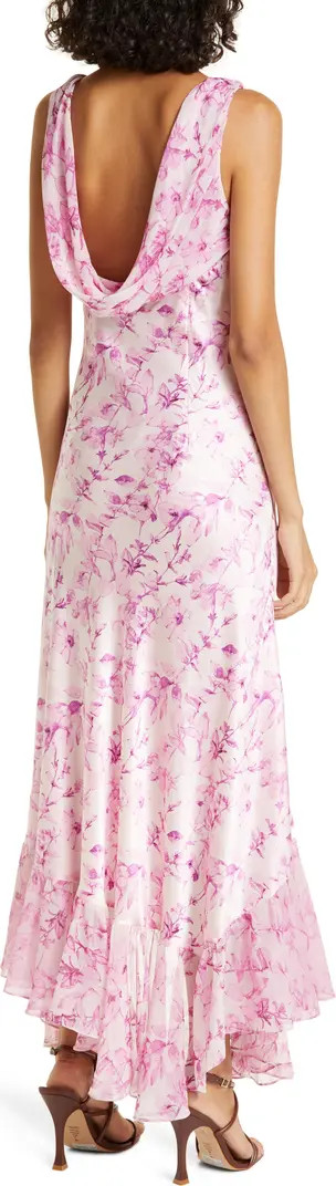 Raya Floral Print Cowl Neck Silk Maxi Dress | Nordstrom