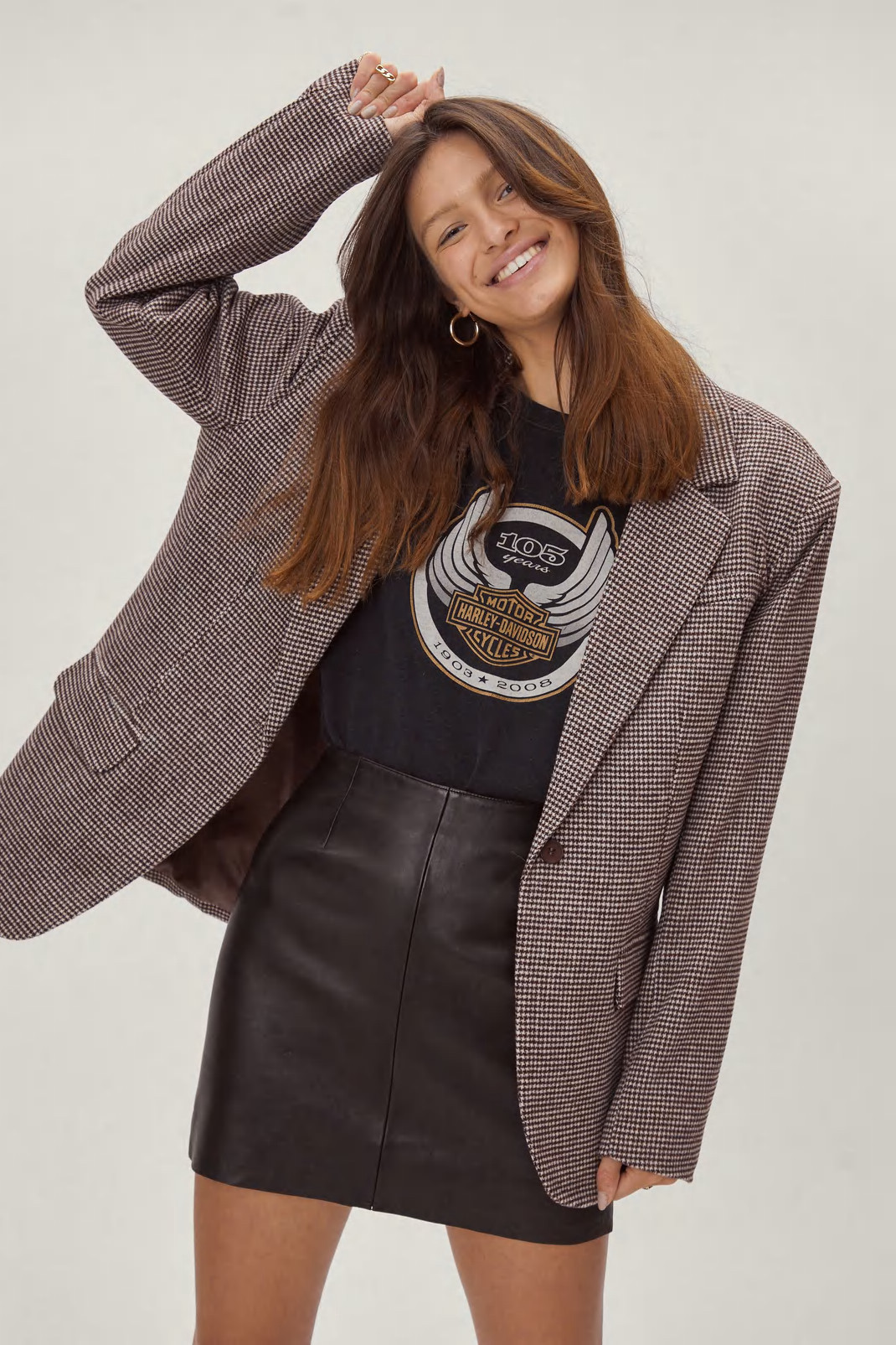 Oversized Check Blazer | Nasty Gal (US)