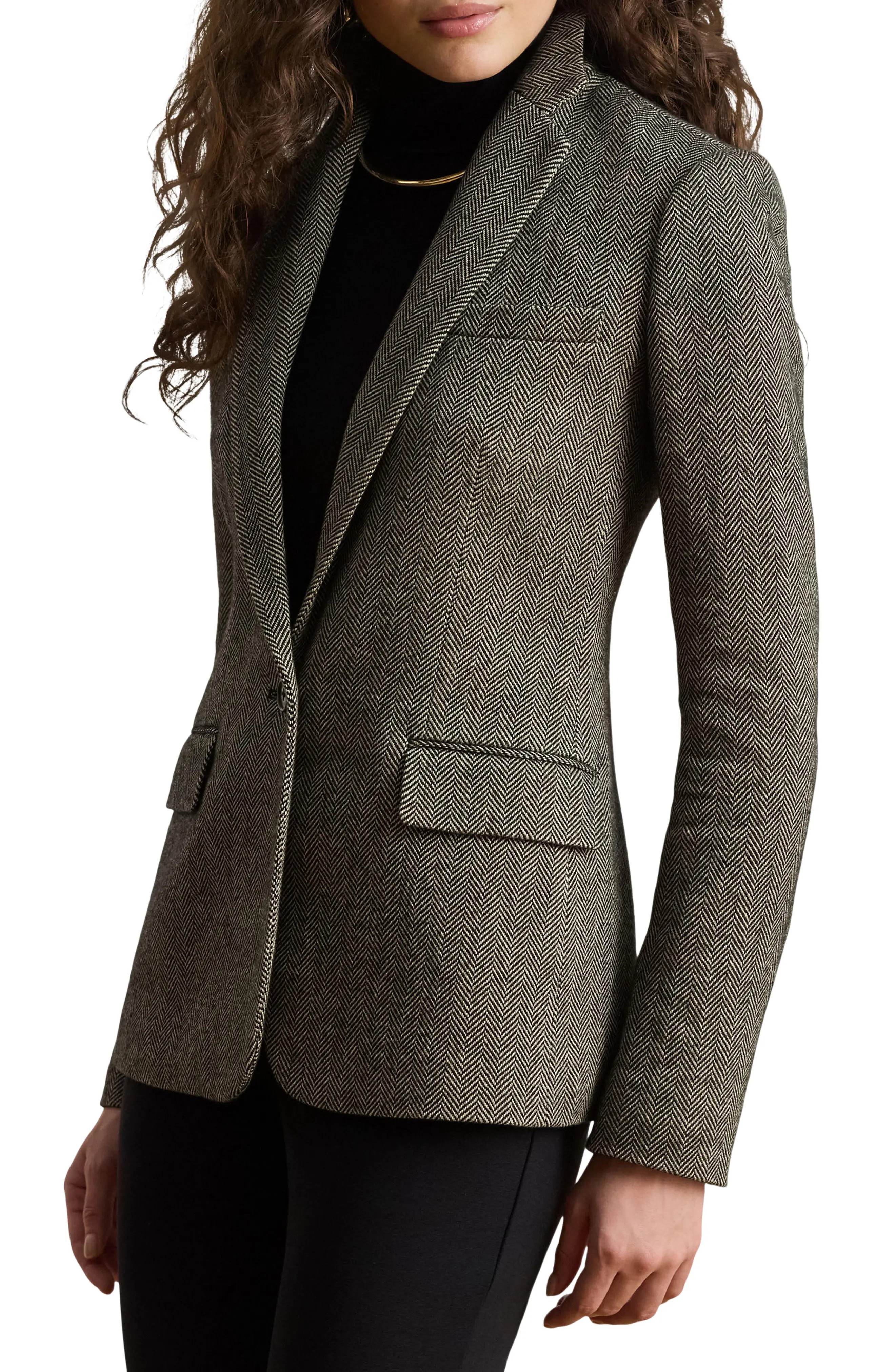 Cotton, Linen & Wool Herringbone Jacket (Women) | Nordstrom | Nordstrom