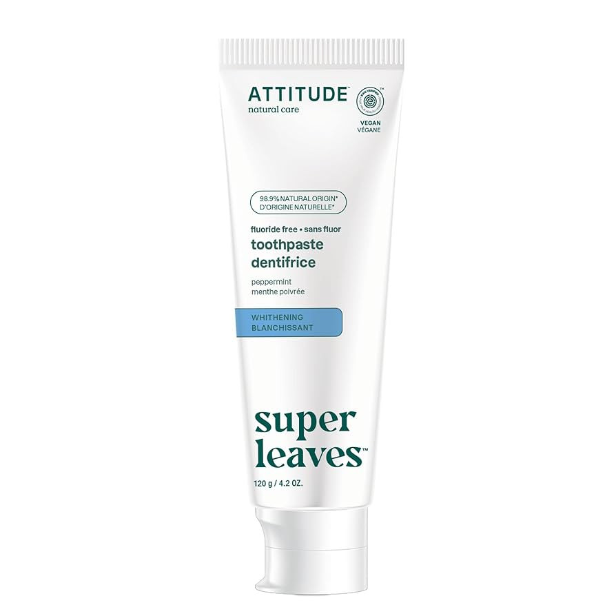 Attitude Fluoride-Free Whitening Toothpaste, Peppermint Flavor, Vegan & Cruelty-Free, Sugar-Free,... | Amazon (US)