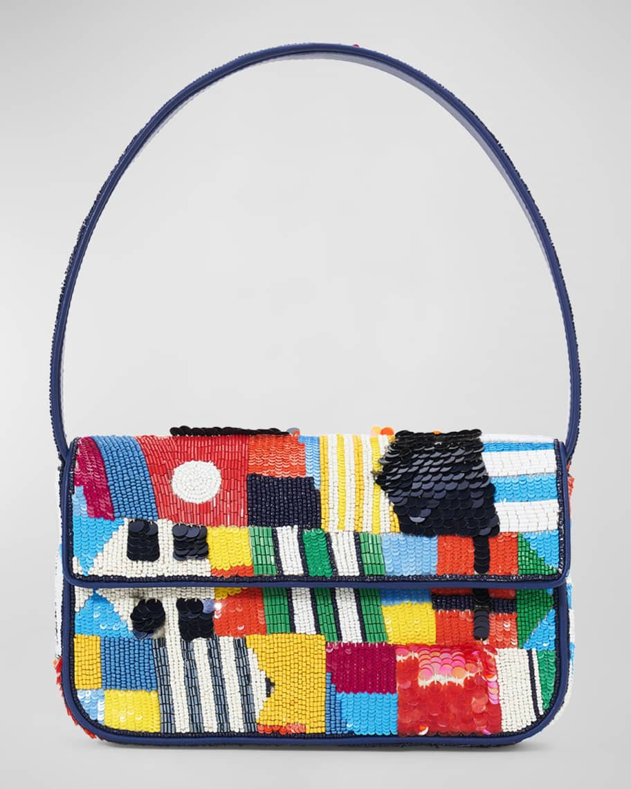 STAUD Tommy Beaded Shoulder Bag | Neiman Marcus
