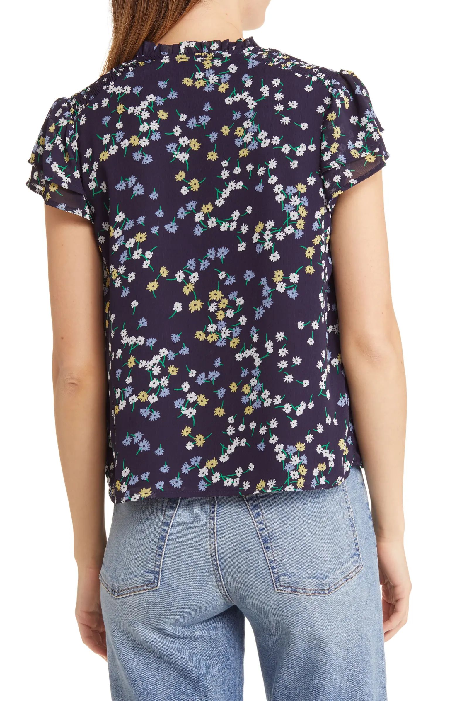 Scattered Daisies Split Neck Top | Nordstrom