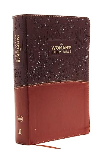 NKJV, The Woman's Study Bible, Leathersoft, Brown/Burgundy, Red Letter, Full-Color Edition: Recei... | Amazon (US)