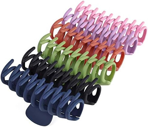6Pcs Large Hair Claw Clips for Women,Big Hair Claw Clips Strong Hold for Women Thick Thin Hair,Fa... | Amazon (US)