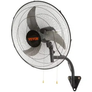VEVOR Wall Mount Fan, 20 Inch, 3-speed High Velocity Max. 4650 CFM Oscillating Industrial Wall Fa... | Vevor