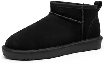 DREAM PAIRS Ankle Winter Mini Boots for Women Genuine Suede Faux Fur Lining Water Resistant Warm ... | Amazon (US)