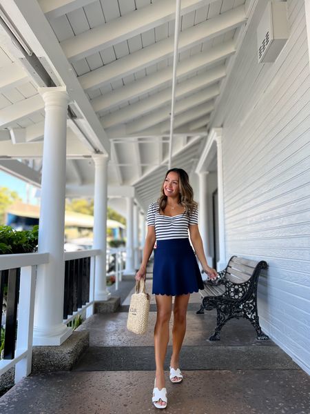 My whole nautical outfit is on sale!

Striped top is so cute - wearing size XXSP

Navy scalloped skort - XXS

Sandals are on sale too! 

#LTKfindsunder100 #LTKfindsunder50 #LTKsalealert