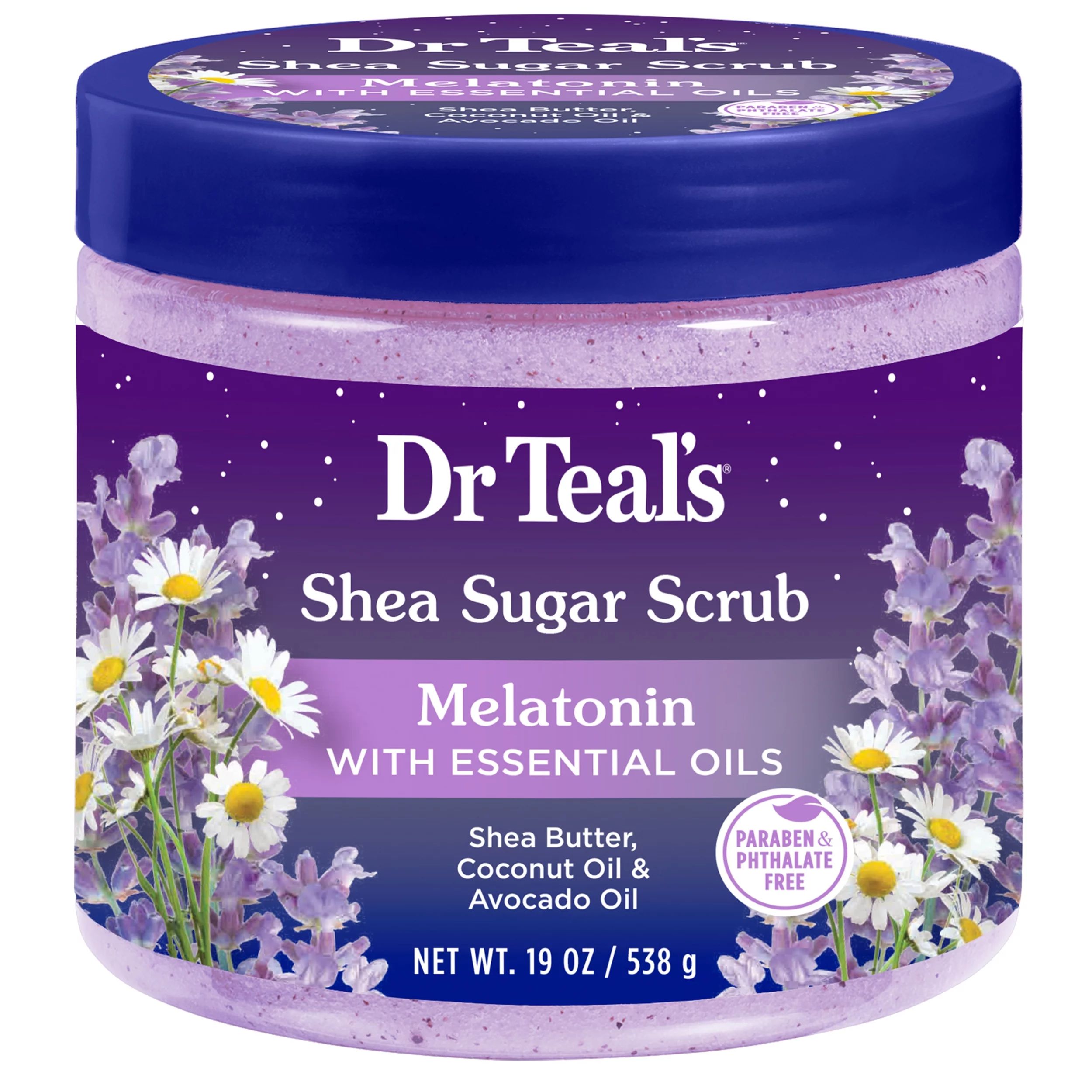 Dr Teal's Shea Sugar Sleep Body Scrub, Melatonin with Essential Oils, 19 oz | Walmart (US)