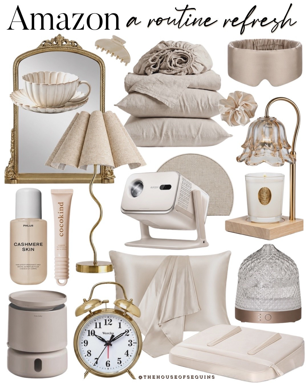 Shop my amazon routine refresh aesthetic bedroom finds! Anthropologie mirror look for less, candle warmer lamp, linen bedding, silk pillow cases, humidifier, aesthetic bedroom, projector, nighttime routine beauty favorites and more! 

Follow my LTK @thehouseofsequins on the @shop.LTK app to view this post and get my exclusive app-only content!

#liketkit 
@shop.ltk
https://liketk.it/5PIt9#LTKmorningroutine #LTKSaleAlert

Comment SHOP below to receive a DM with the link to this post on my LTK ⬇ https://liketk.it/5PIBR

Comment SHOP below to receive a DM with the link to this post on my LTK ⬇ https://liketk.it/6jeY8

#LTKhome