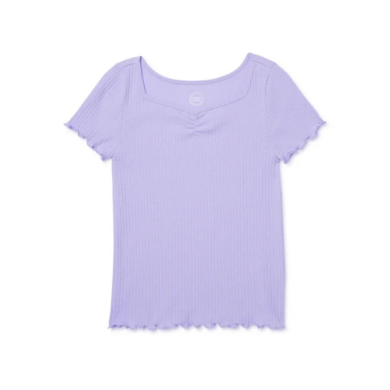 Wonder Nation Girls Kid Rib Top, Sizes 4-18 & Plus - Walmart.com | Walmart (US)