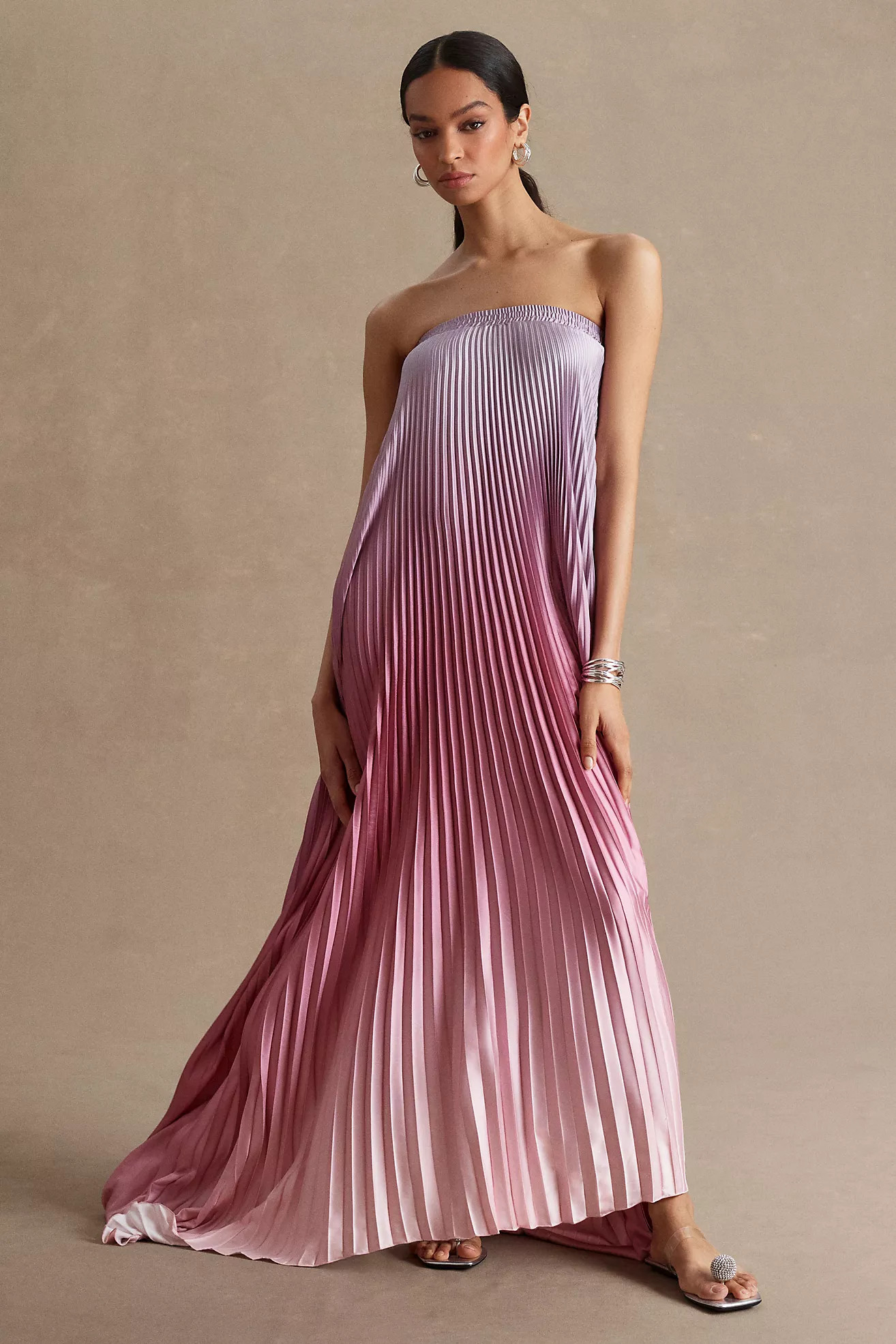 L'IDÉE Elle Strapless Pleated Gown | Anthropologie (US)