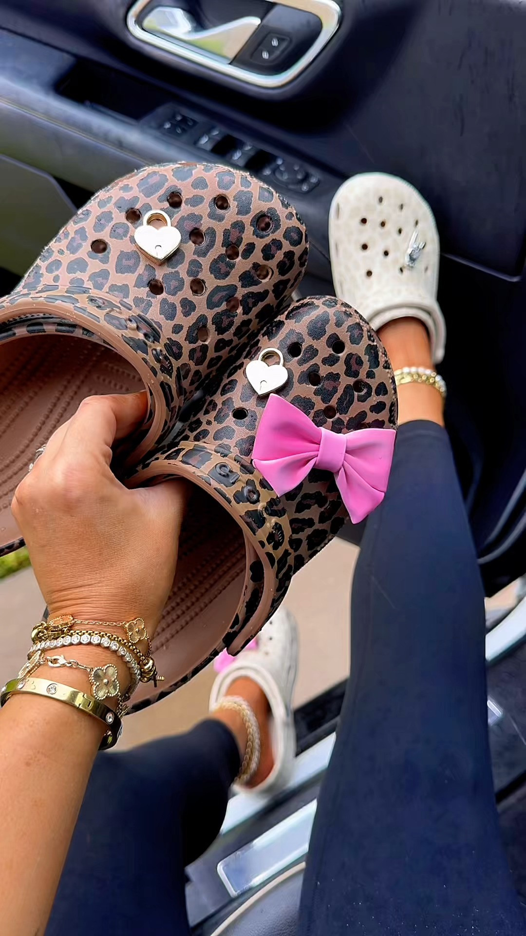 Crocs leopard clogs are STUNNING!! #crocs #crocsclogs #crocsleopard #crocsclassicclogs #ad 

 #LTKootd #LTKWorkwear #LTKTravel
