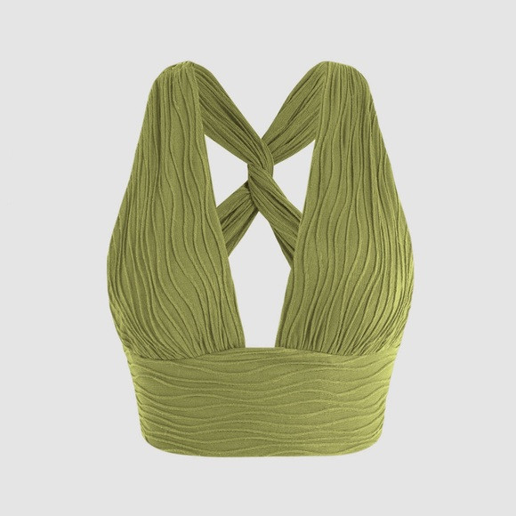 Cross Back Halter Crop Top | Poshmark