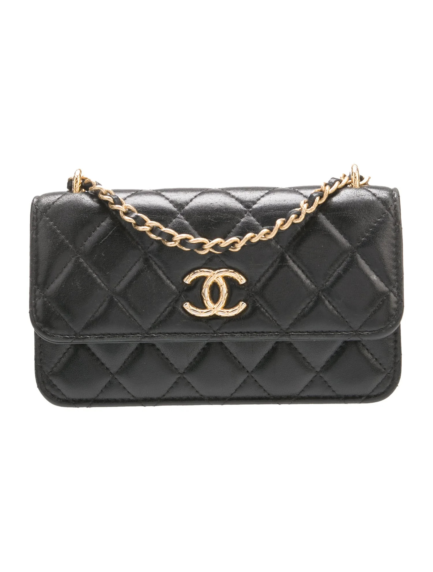 Chanel Quilted Dynasty Phone Holder - Black Crossbody Bags, Handbags - CHA1348139 | The RealReal | The RealReal