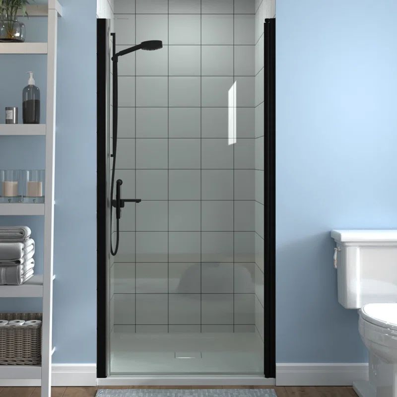 32-33.5 in.W x 72 in.H Pivot Frameless Glass Shower Door | Wayfair North America