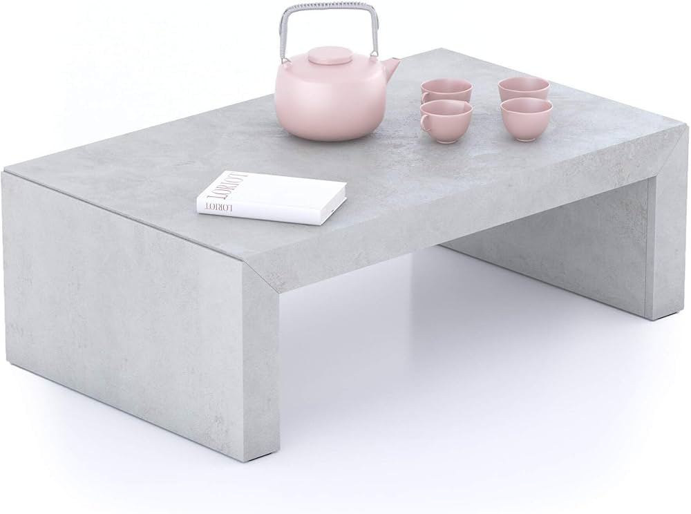 Mobili Fiver, Angelica, Italian Style, Low Coffee Table, Concrete Effect, Grey, Laminate-Finished... | Amazon (US)