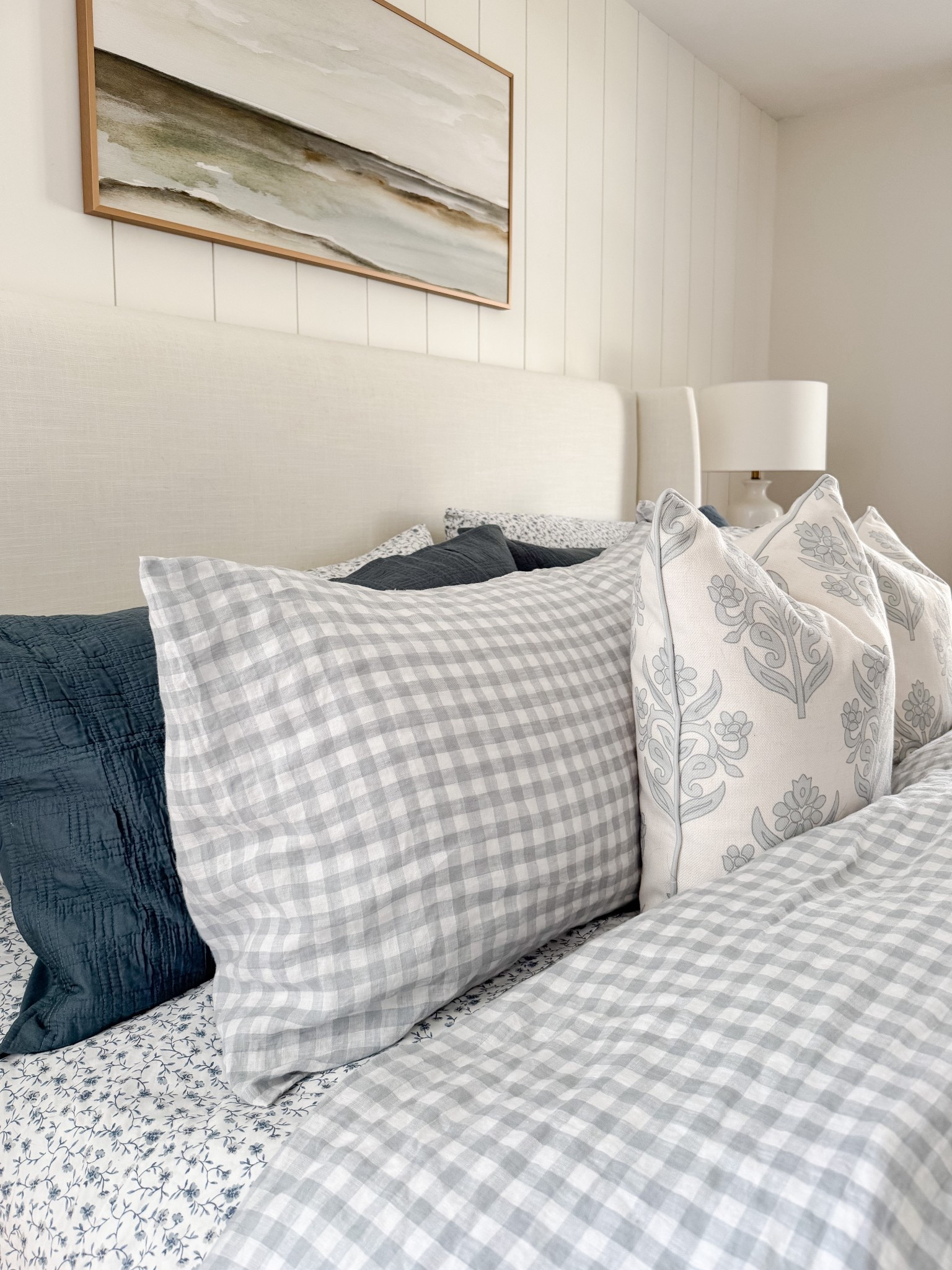 Layered coastal bedroom! This bedroom is all about relaxed layers, soft blues, and classic coastal patterns that make the space feel serene 🤍✨ 

#LTKHome
