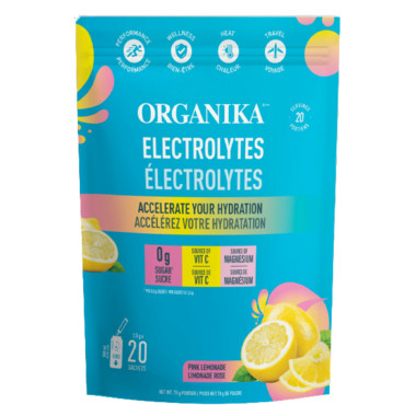 Organika Electrolytes Pink Lemonade Sachets | Well.ca