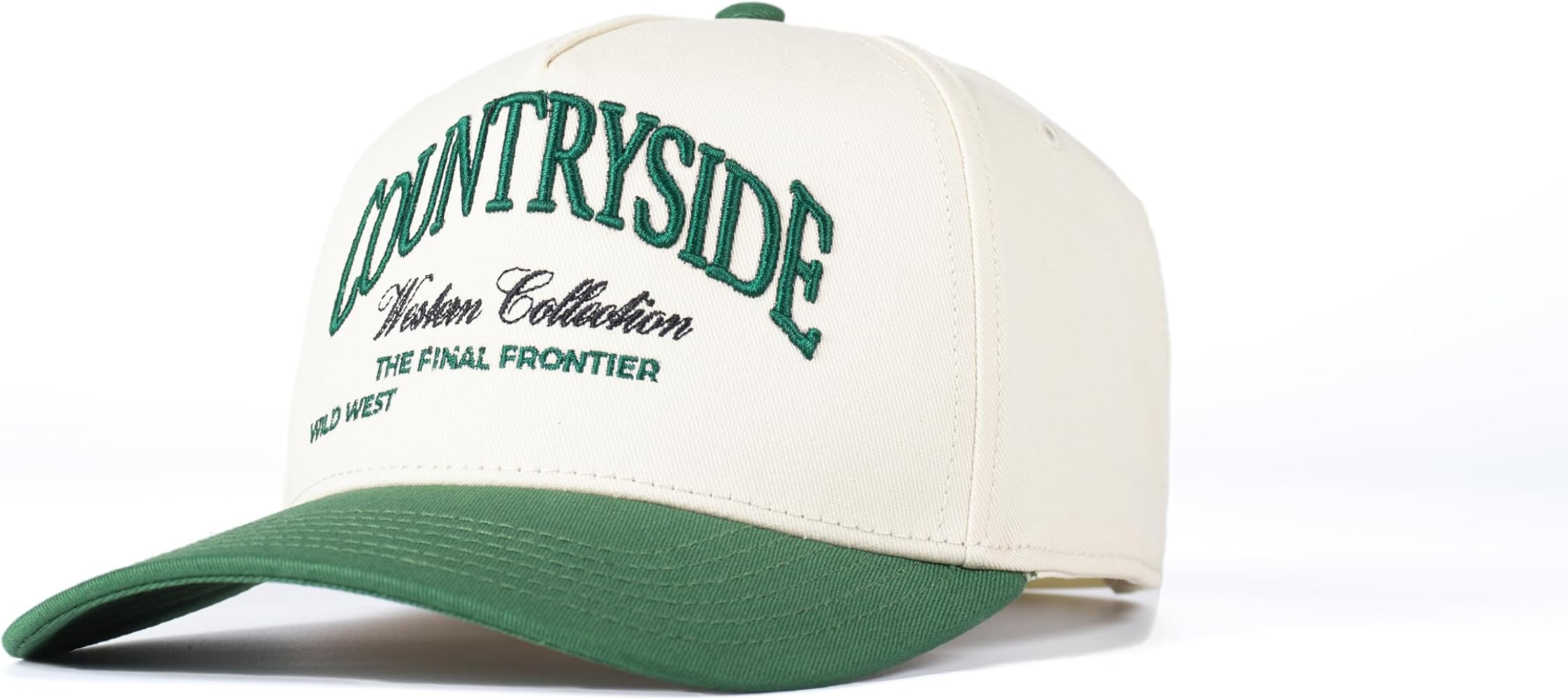 Vintage Trucker Hat for Men & Women - Adjustable Snapback, 100% Cotton, Embroidered Country & Wes... | Amazon (US)