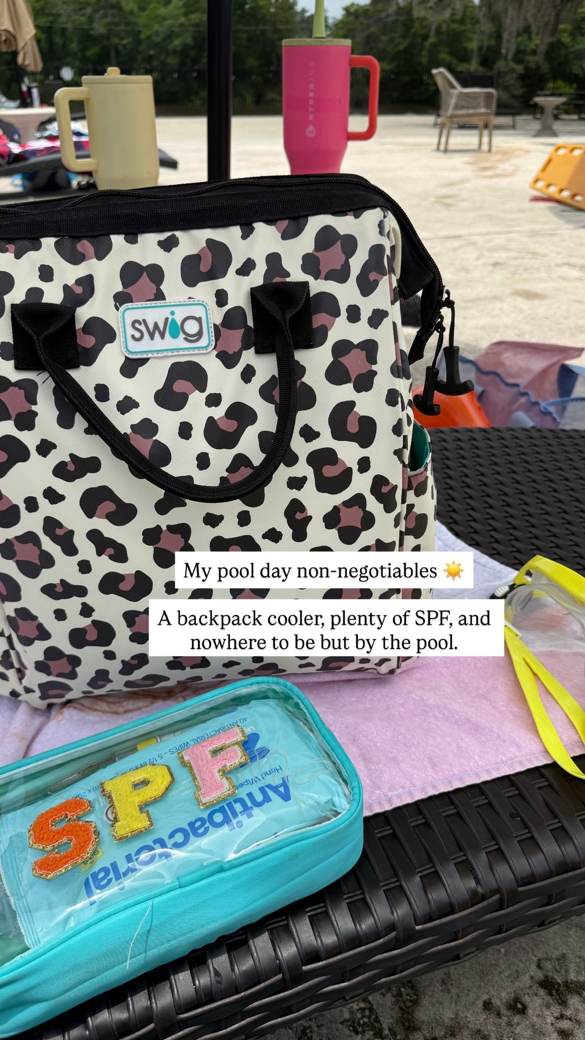 Pool day must haves 

Back back ice chest, spf bag, googles + beach towel 

#summer #beach #poolday

#LTKU #LTKSaleAlert #LTKSeasonal