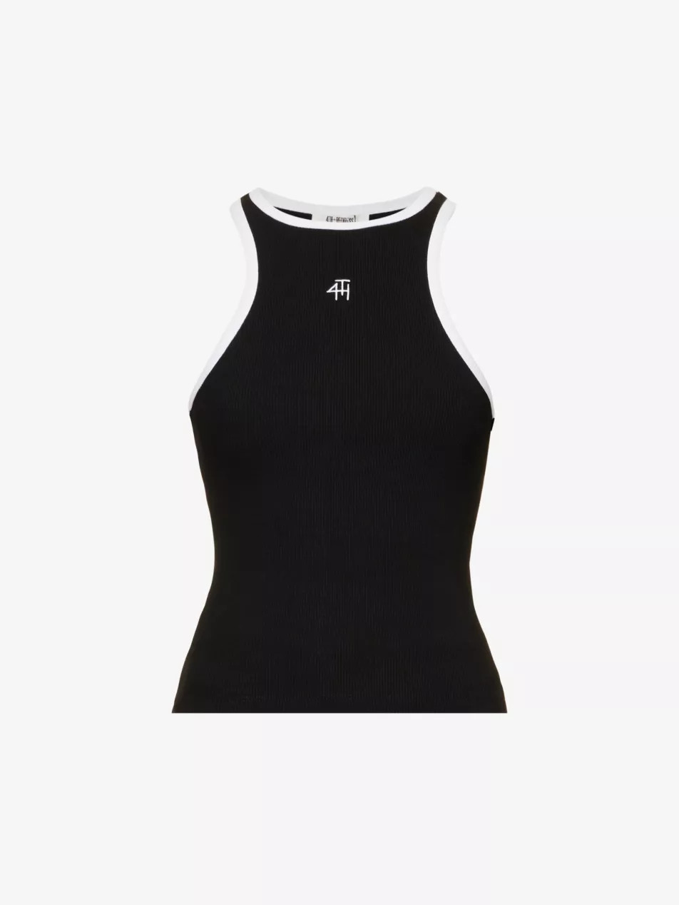 Everyday Racer logo-embroidered stretch-cotton vest top | Selfridges