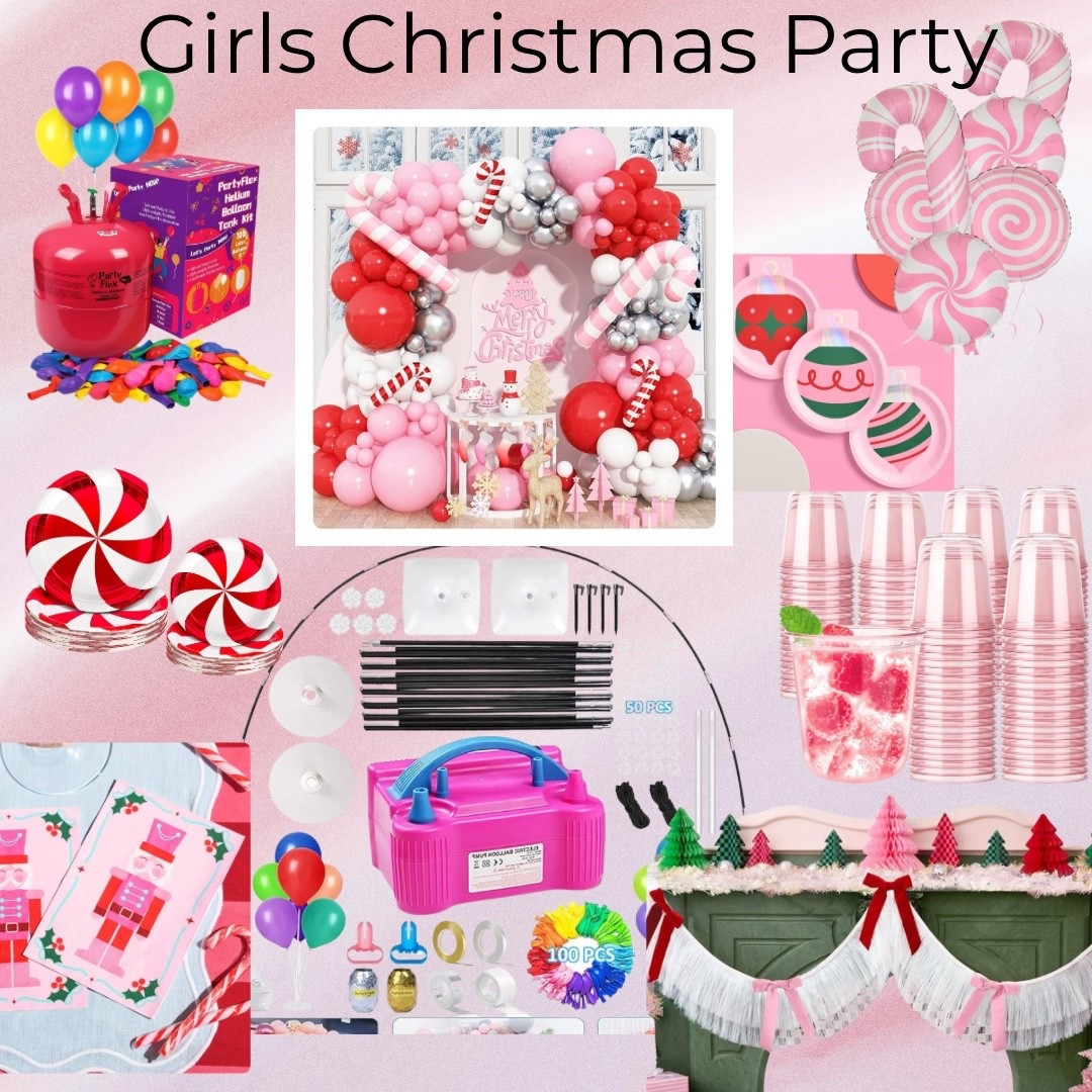 Girls Christmas party! #balloonarch #balloonkit #amazon #christmasparty #redandpink 

#LTKHoliday #LTKmomlife #LTKFindsUnder50