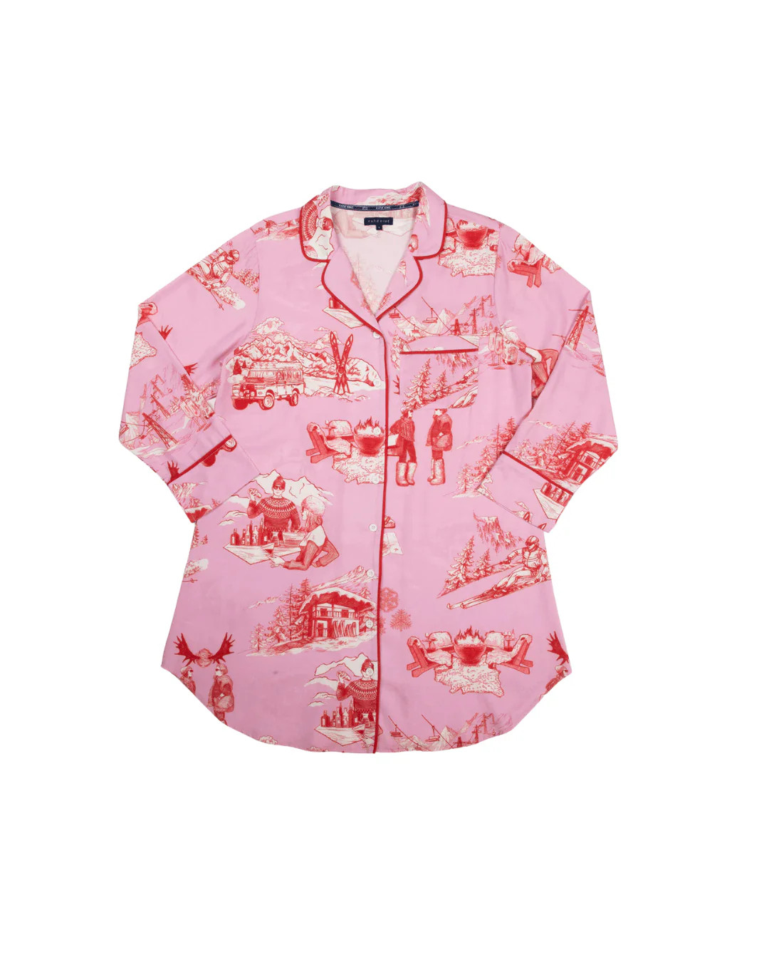 APRES SKI TOILE SLEEP SHIRT LILAC CRANBERRY / S | FEBE Clothing
