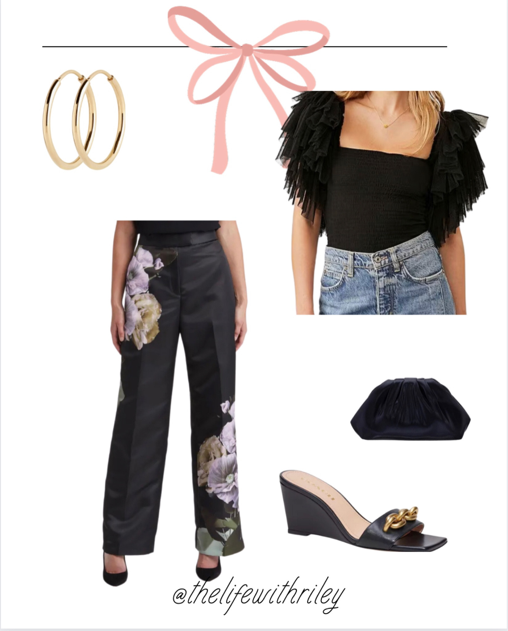 Fun Fall Pants 

Fall outfits, fall pants, fun pants, floral pants, puff sleeve, black bodysuit, gold hoop earrings, classic wedge, black clutch 

#LTKSeasonal #LTKshoecrush #LTKstyletip