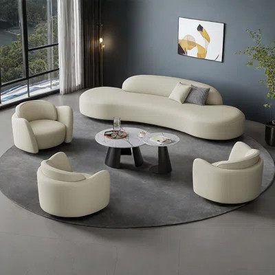 Tabbatha 5 - Piece Faux Leather Living Room Set | Wayfair North America