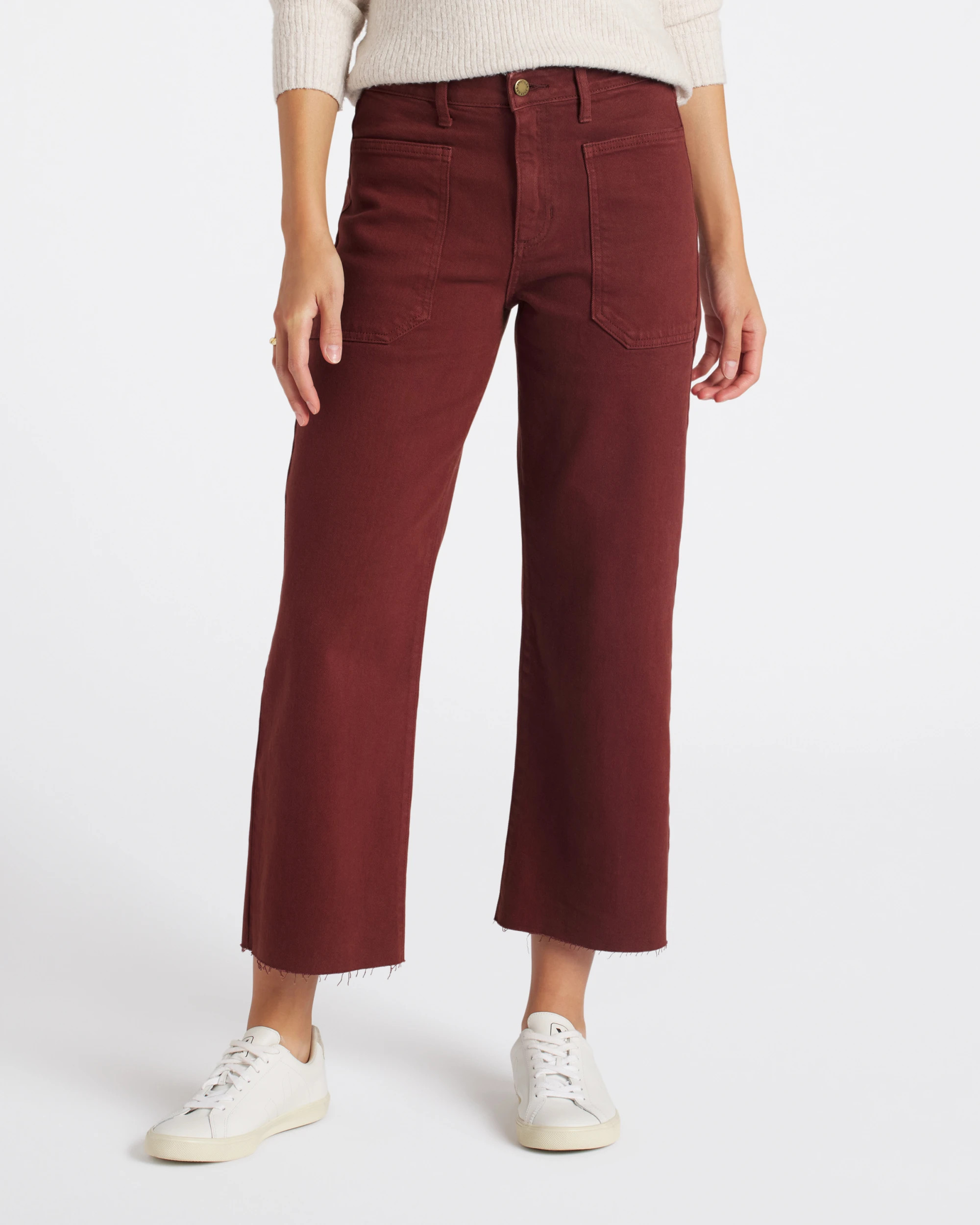 Sloane High Rise Patch Pocket Wide Leg Jean | Stitch Fix