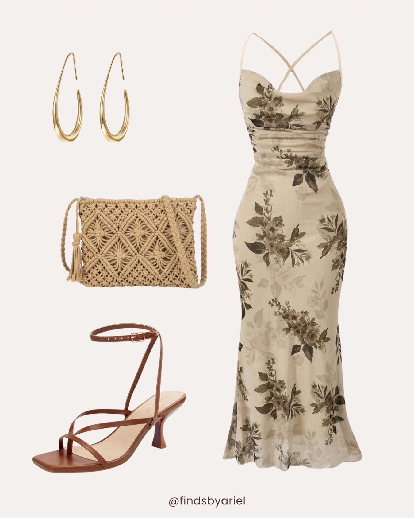 This look is giving soft, romantic, effortless… and it’s actually so easy to recreate:

Flowy floral dress
	•	neutral woven bag
	•	simple gold jewelry
	•	strappy heels

The key is letting the dress be the statement, then keeping everything else warm, minimal, and cohesive. This is one of those outfits that always feels elevated without trying too hard.

Save this for your next event, dinner, or vacation night 🤍


#LTKootd #LTKMidsize #LTKSaleAlert