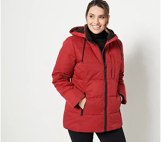 Arctic Expedition Horizontal Quilted Down Coat | QVC