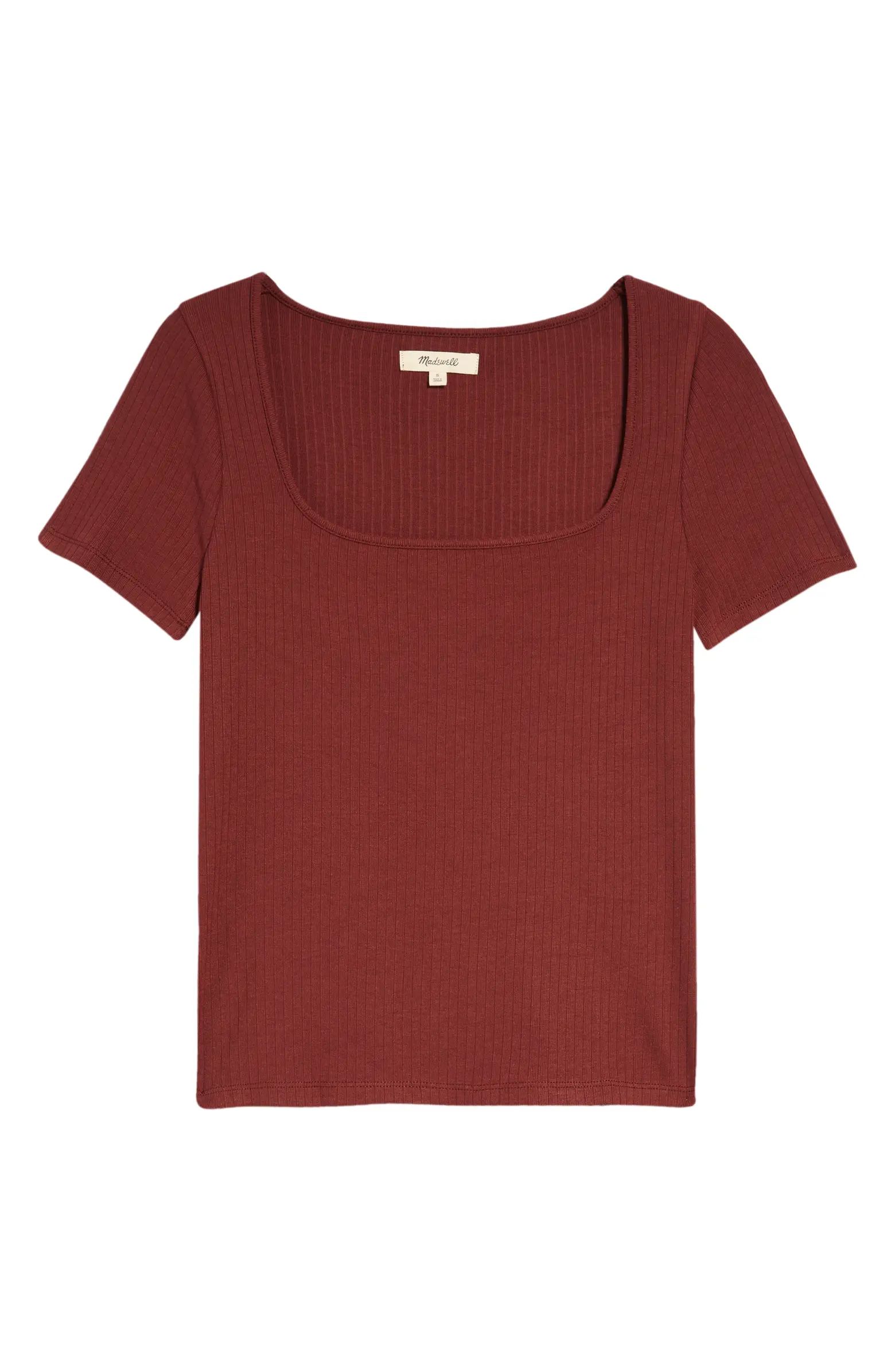 Madewell Rib Square Neck Crop Top | Nordstrom | Nordstrom