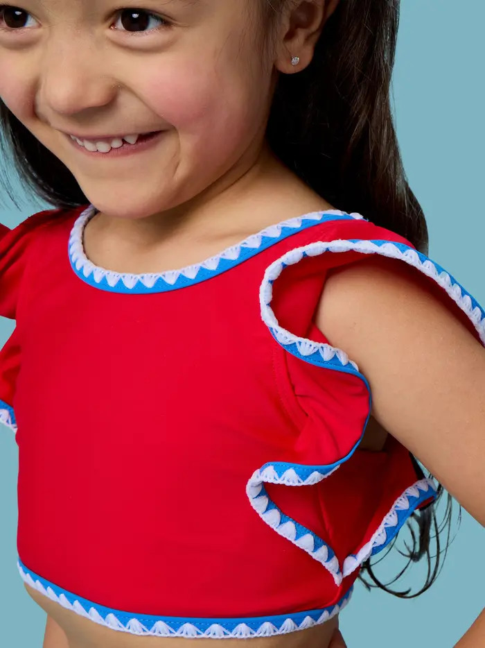 UPF50+ Crochet Detail Butterfly Tankini 2-Piece Swimsuit | Nordstrom