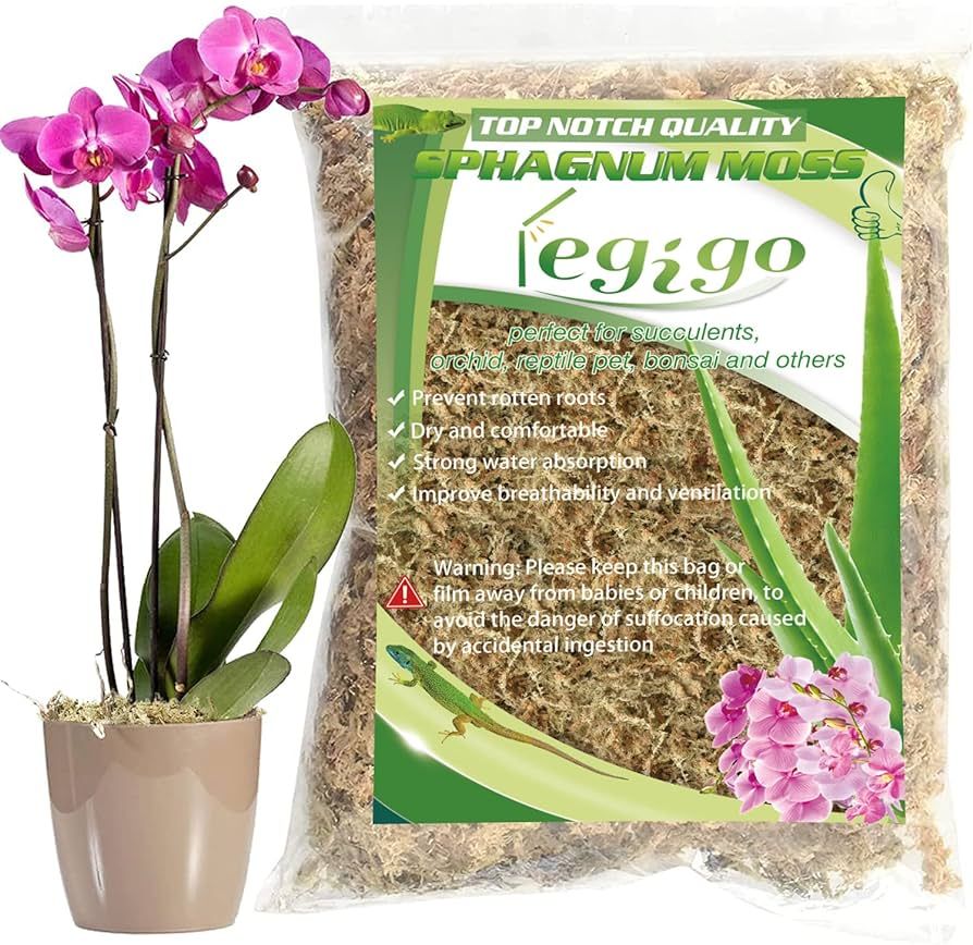 Legigo Natural Sphagnum Moss Potting Mix- Carnivorous Plant Moss Dried for Sarracenia Orchid Gard... | Amazon (US)
