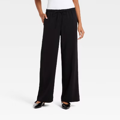 Women's Effortless Pull-On Pants - A New Day™ Black XS | Target