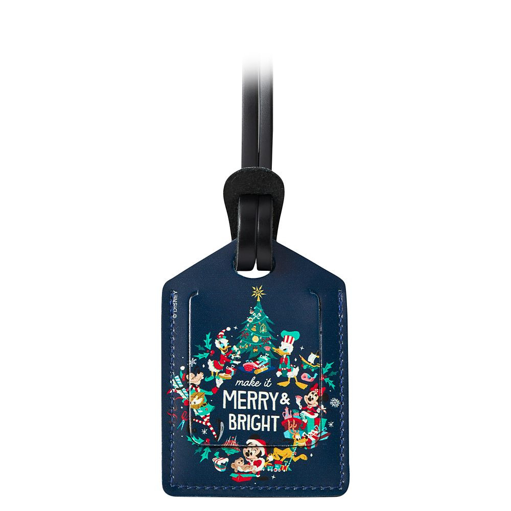 Mickey Mouse and Friends Holiday Bag Tag by Leather Treaty – Personalized | Disney Store