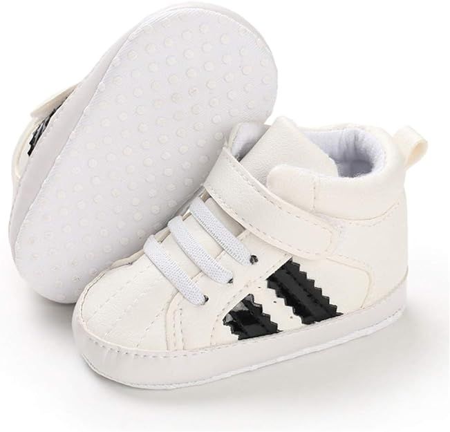 LAFEGEN Baby Boys Girls Shoes Soft Anti-Slip Sole Canvas Sneakers Toddler High Top First Walkers ... | Amazon (US)
