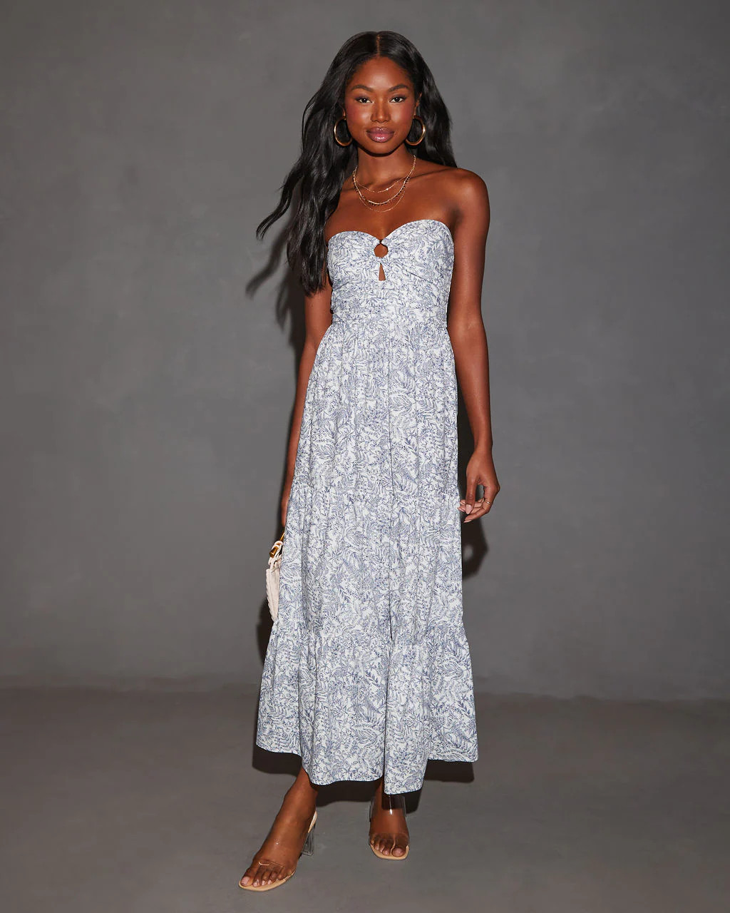 Hidden Paradise Floral Tiered Maxi Dress | VICI