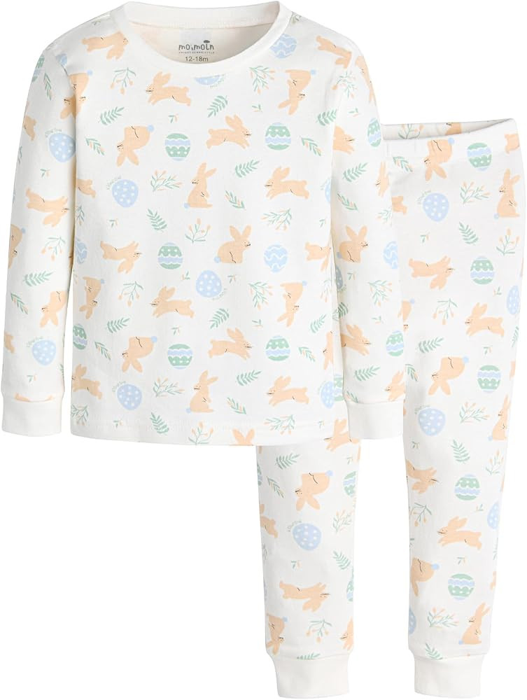 moimoln Sibling Matching 6M-8Y Soft Warm Cotton Modal Character Long-Sleeve Snug-Fit Pajama Sleep... | Amazon (US)