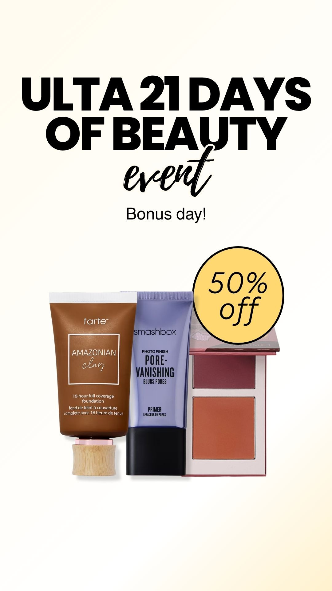 @ULTA Beauty 21 Days of Beauty bonus day steals! One day only. #makeup