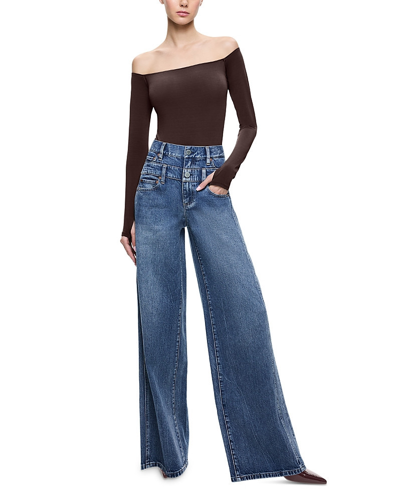 Alice and Olivia Double Waistband Jeans in Brooklyn Blue | Bloomingdale's (US)