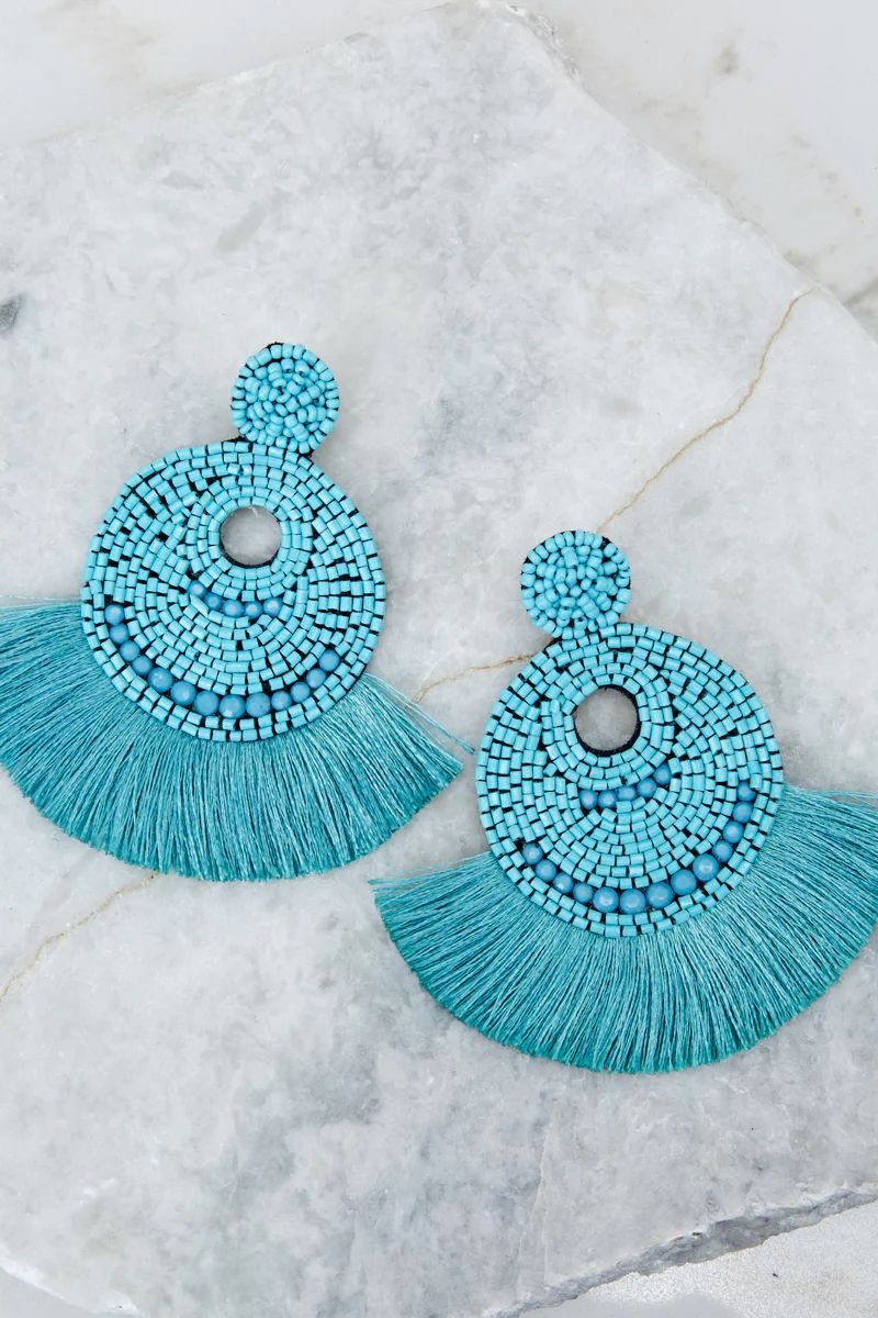Greatest Ever Turquoise Statement Earrings | Red Dress 