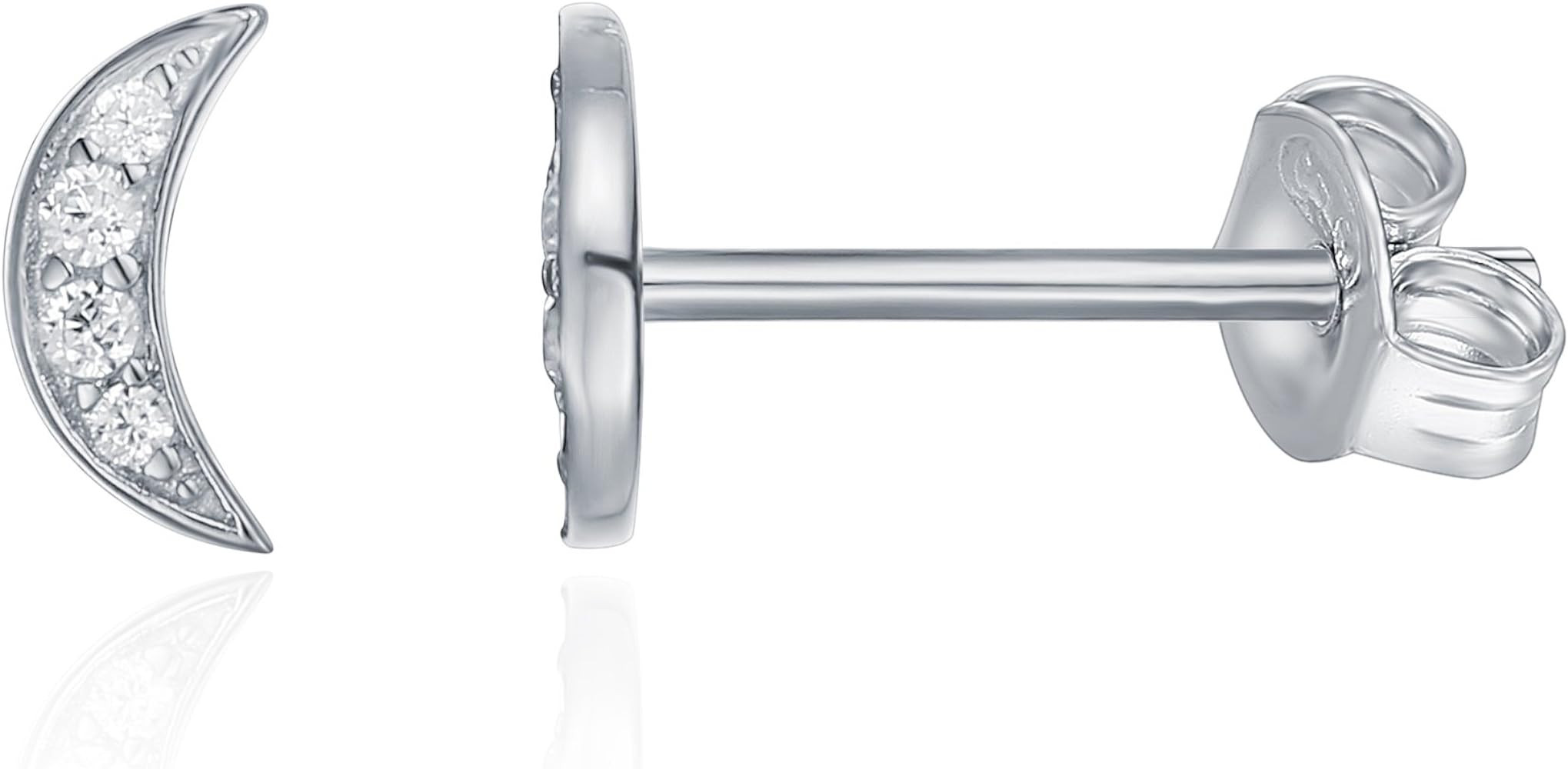 PAVOI 14K Gold Plated Sterling Silver Celestial Lightning Bolt, Moon and Star Earrings | Dainty E... | Amazon (US)