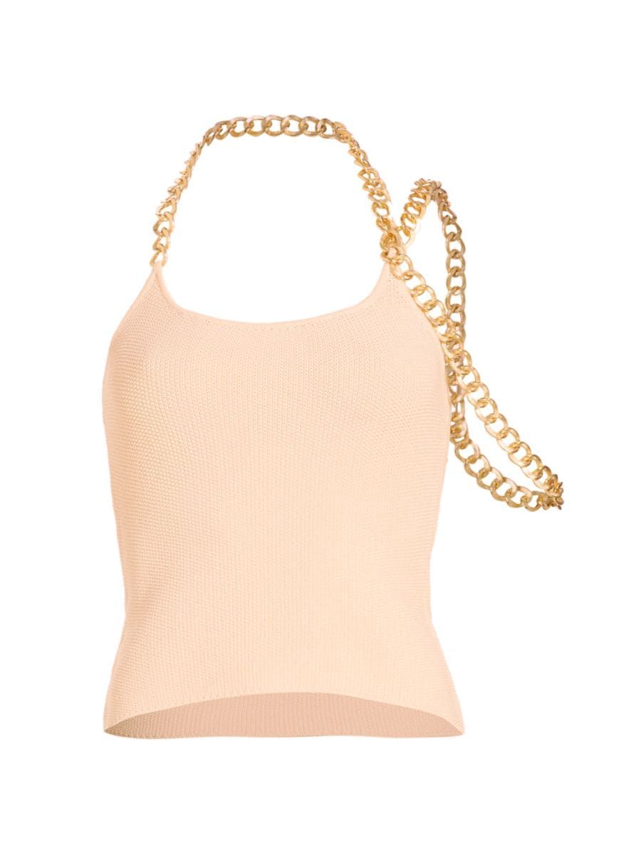 Asymmetric Chain Knit Top | Saks Fifth Avenue