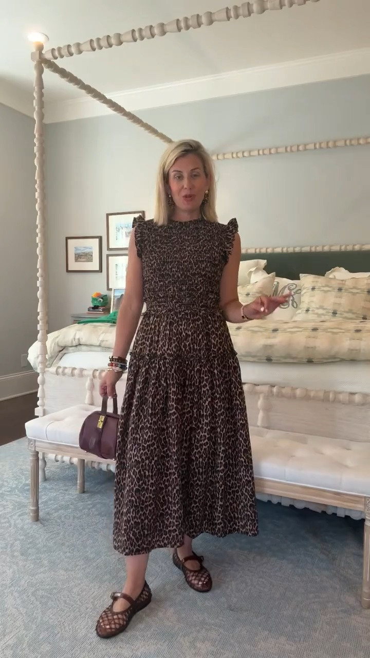 Pefect leopard print and oh so flattering dress! 
Dress - small 
Jelly’s - 8 tts

*code mixandmatch15 at Avara

#LTKSeasonal #LTKOver40 #LTKPetite